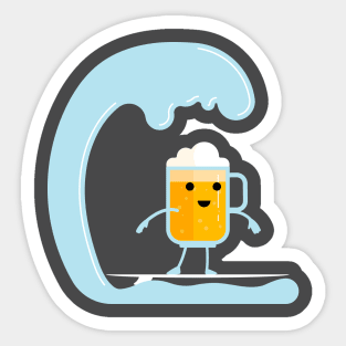 Beer surf Sticker